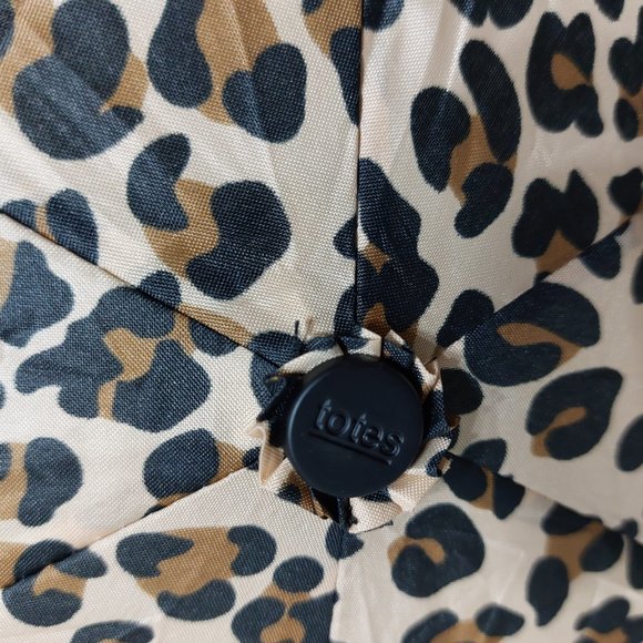 TOTES MICRO MINI PURSE LEOPARD PRINT UMBRELLA PERFECTLY FITS ANY HANDBAG - Picture 8 of 10